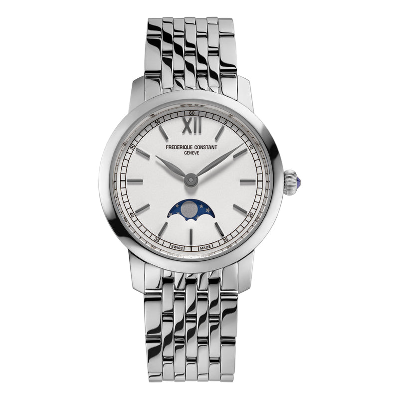 Frederique Constant Classic Ladies Quartz Movement Watch with Stainless Steel Bracelet