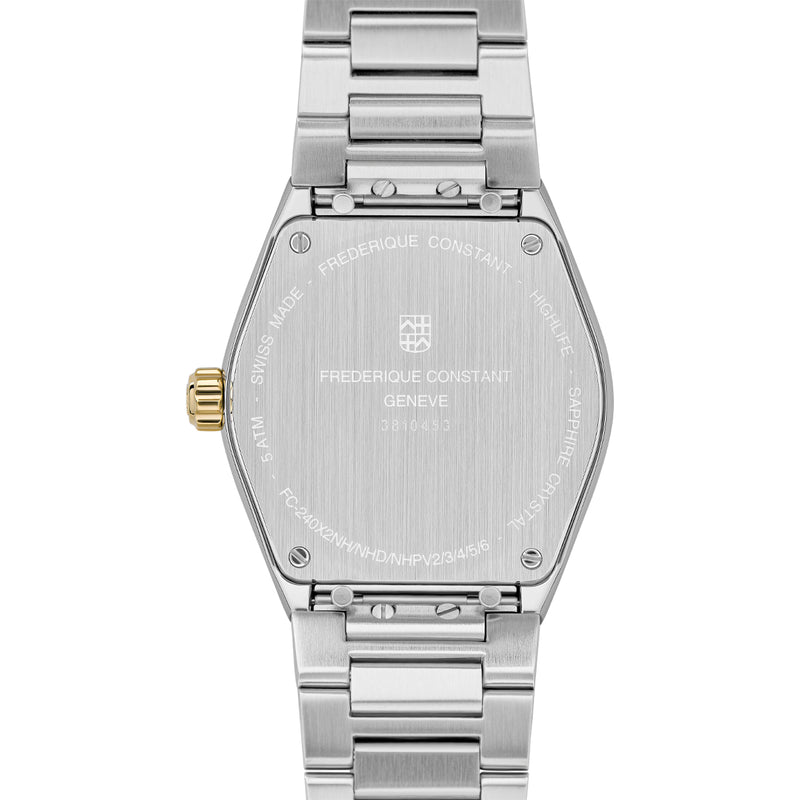 Frederique Constant Highlife Two Tone Yellow Gold and Stainless Steel Ladies Quartz Movement Watch with Matching Bracelet