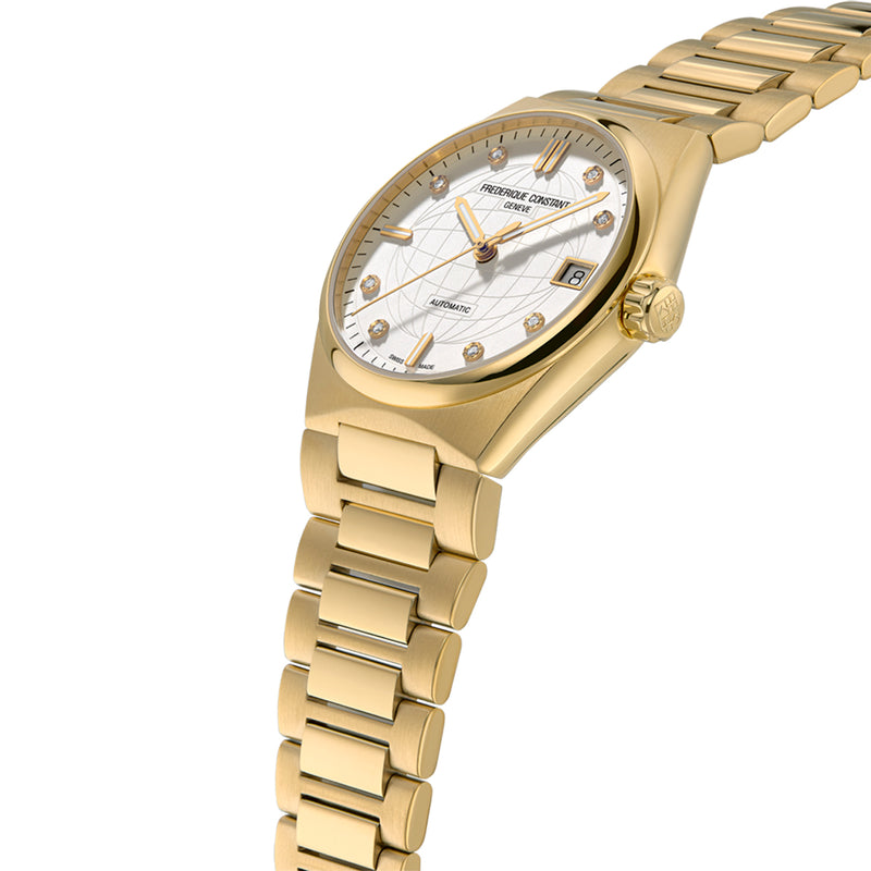 Frederique Constant Highlife Gold Plated Ladies Automatic Watch with Bracelet