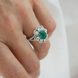 Emerald and Diamond Ring