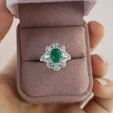 Emerald and Diamond Ring
