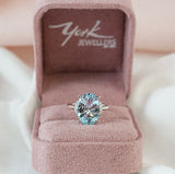 Aquamarine and Diamond Ring
