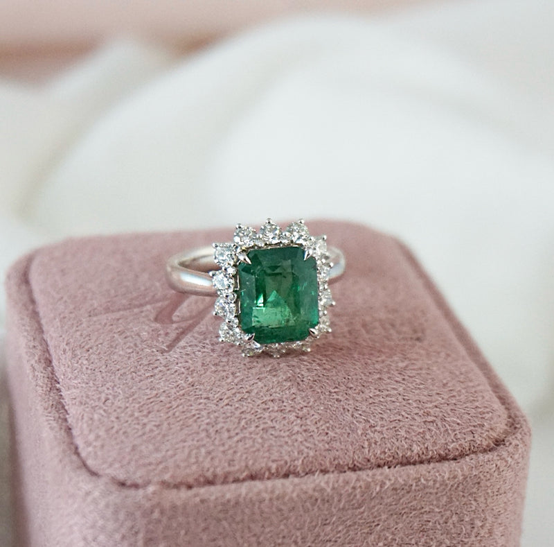 Emerald and Diamond Ring