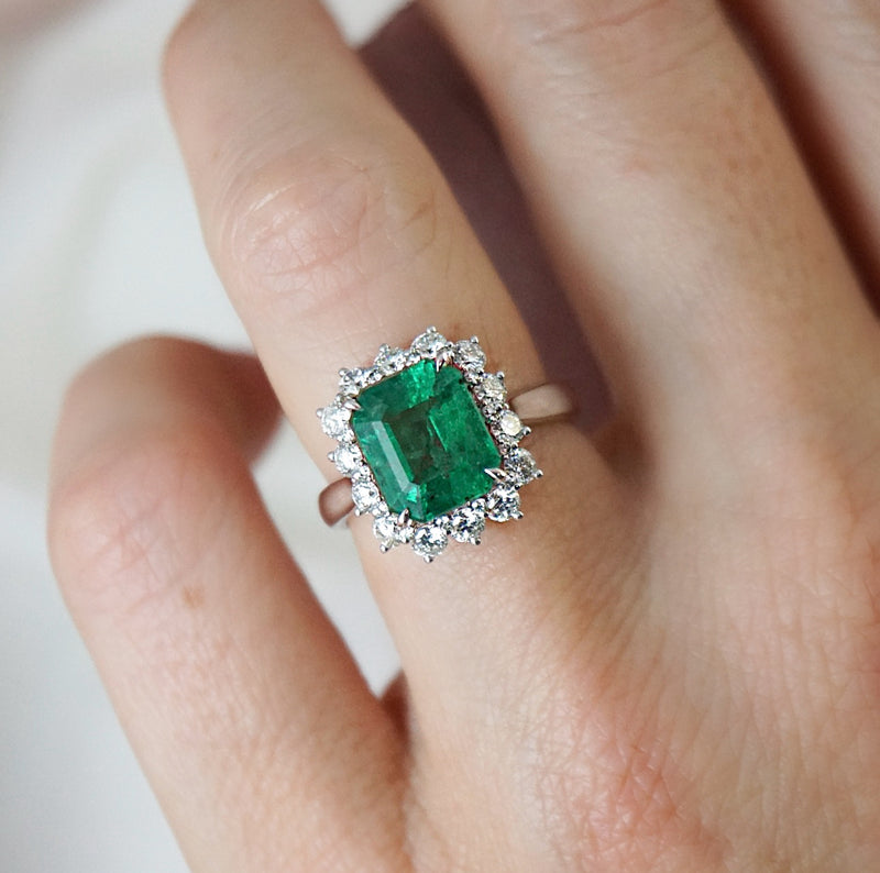 Emerald and Diamond Ring