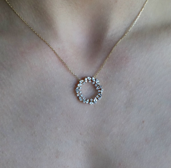 Endless Diamond Circle Pendant