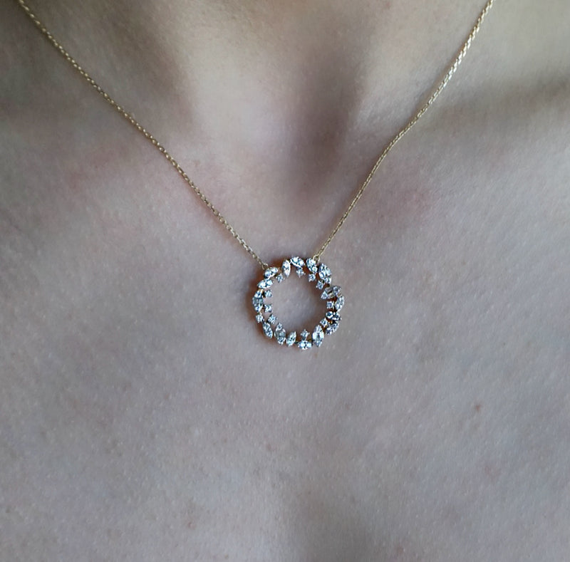 Endless Diamond Circle Pendant