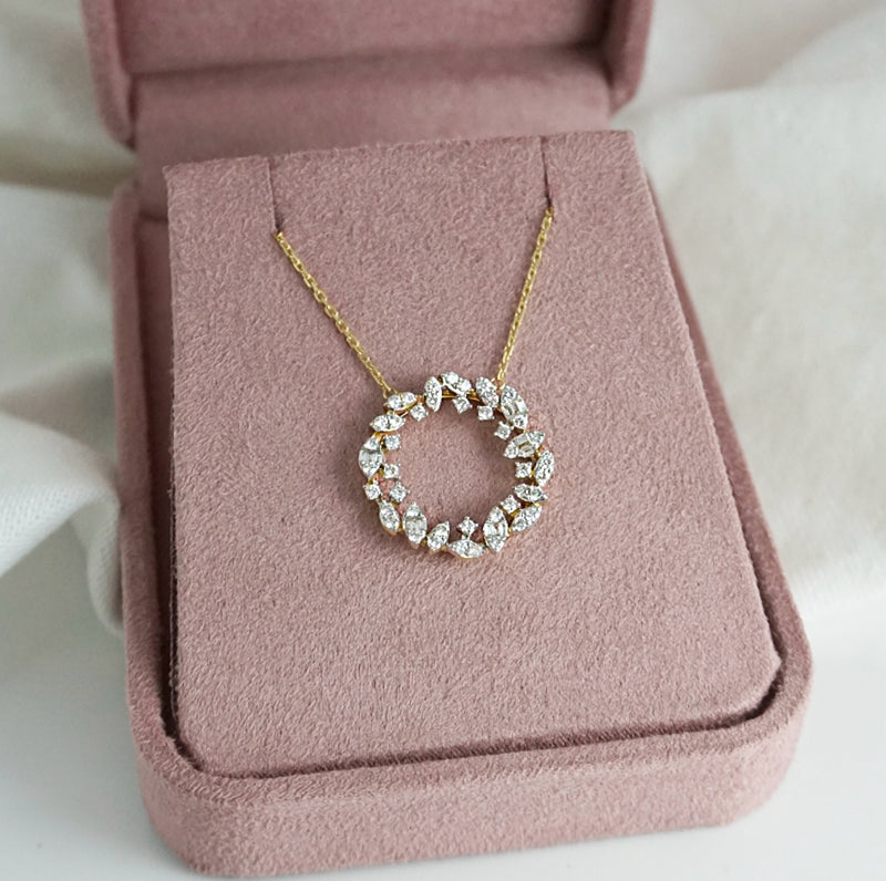 Endless Diamond Circle Pendant