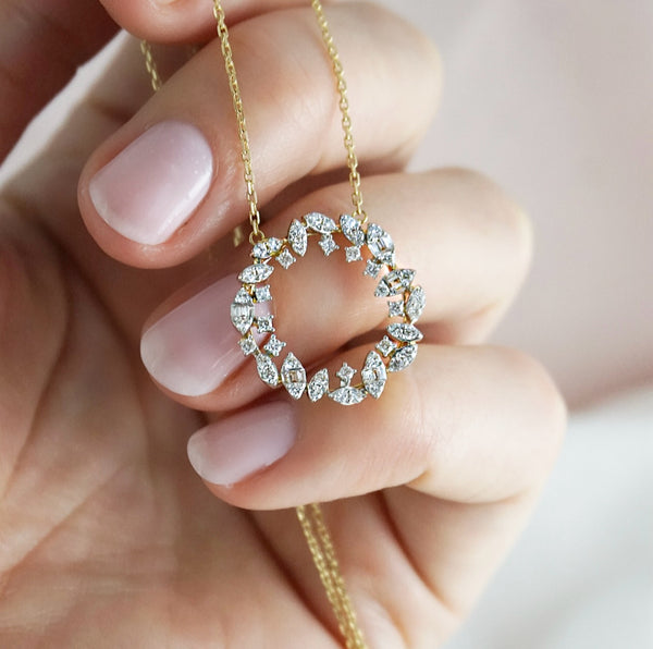 Endless Diamond Circle Pendant