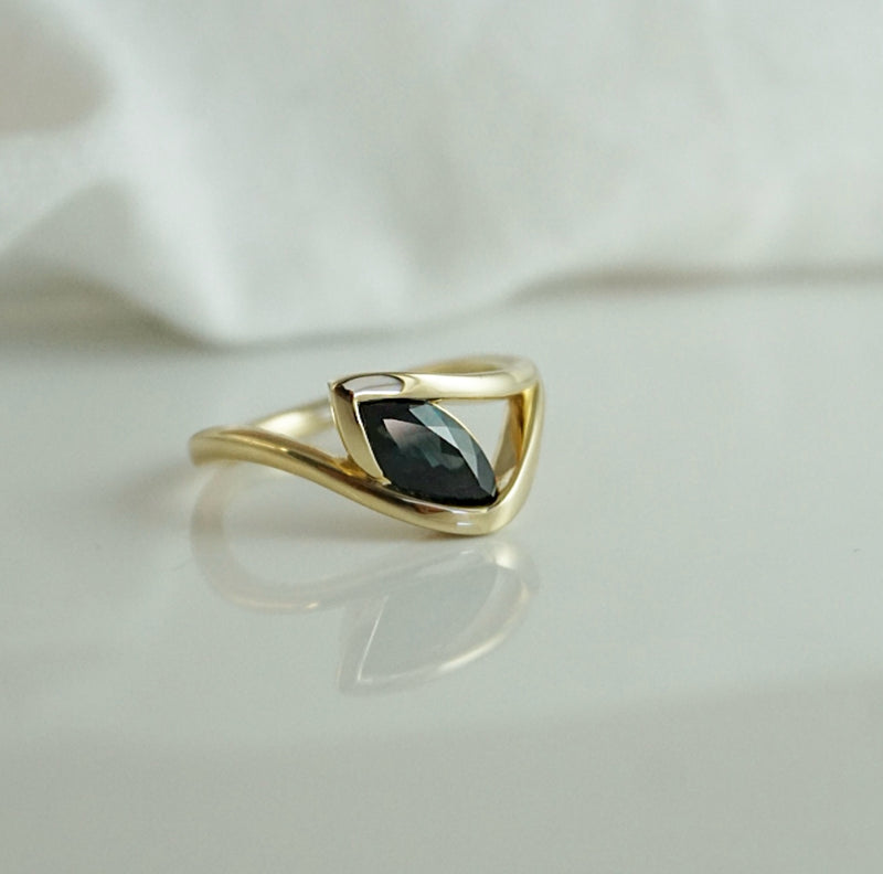 Seren Australian Teal Sapphire Ring