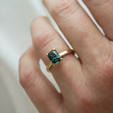 Maya Australian Teal Sapphire Ring