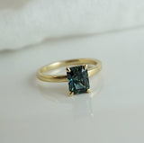 Maya Australian Teal Sapphire Ring