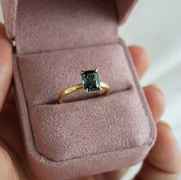 Maya Australian Teal Sapphire Ring
