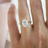 Olivia-Oval Shape Solitaire Diamond Engagement Ring in Yellow Gold