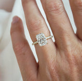 Renee-Radiant Shape Diamond Engagement Ring with Diamond Set Band in Yellow Gold