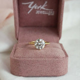 Chloe-Yellow Gold-Round Brilliant Cut Six Claw Set Solitaire Diamond Engagement Ring