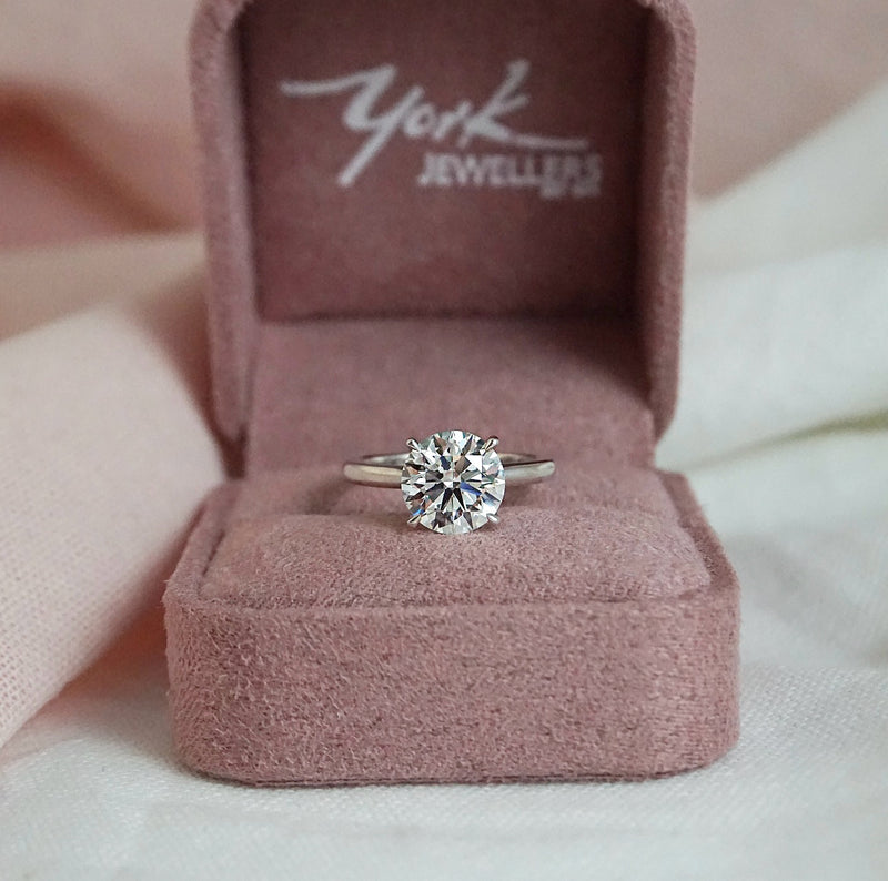 Ashley-White Gold-Round Brilliant Cut Four Claw Set Solitaire Diamond Engagement Ring