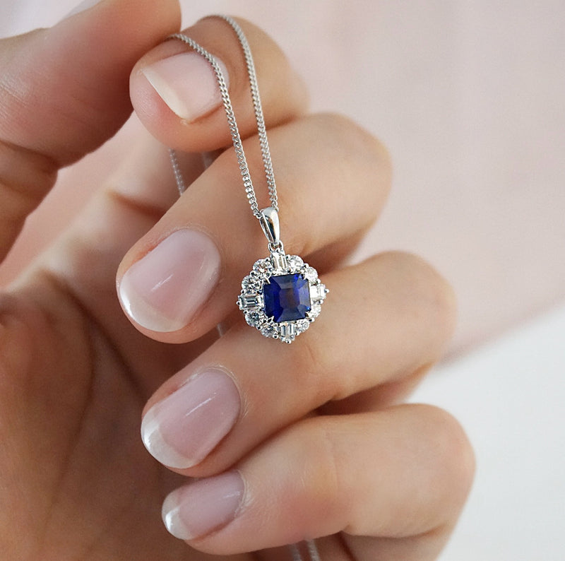 Sapphire and Diamond Pendant