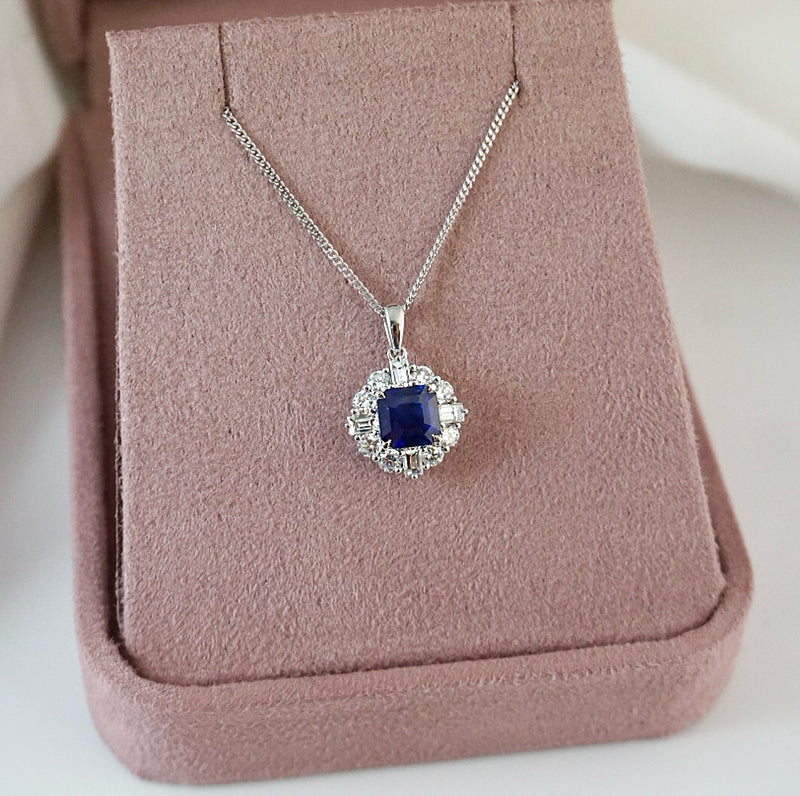 Sapphire and Diamond Pendant