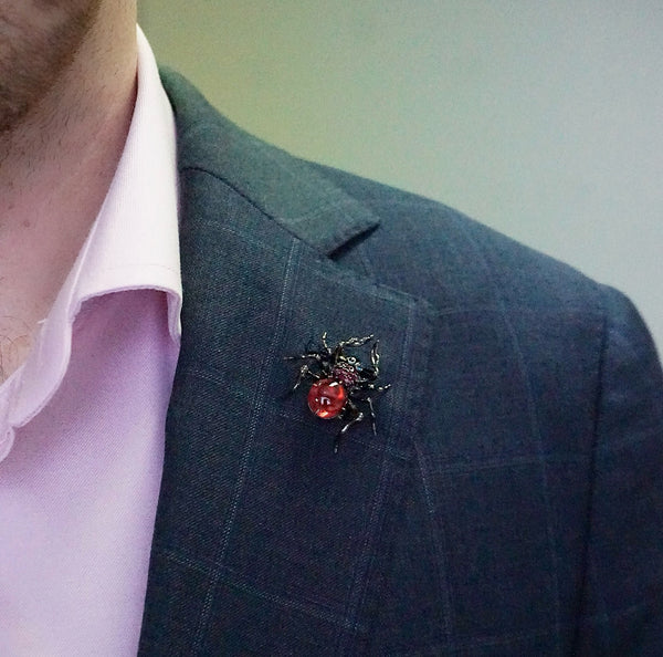 Rose Gold Spider Convertable Brooch and Necklace