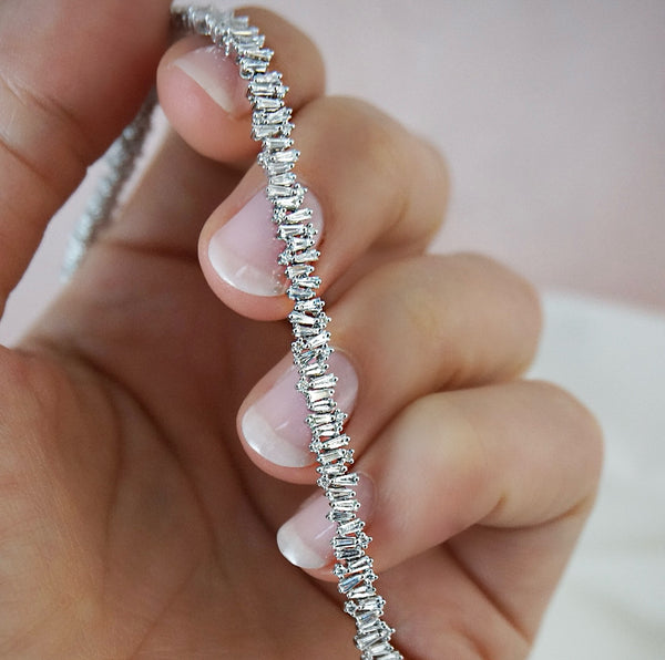 Tapered Baguette Tennis Bracelet
