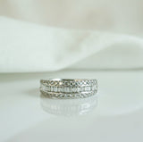 Baguette & Round Brilliant Diamond Anniversary Ring