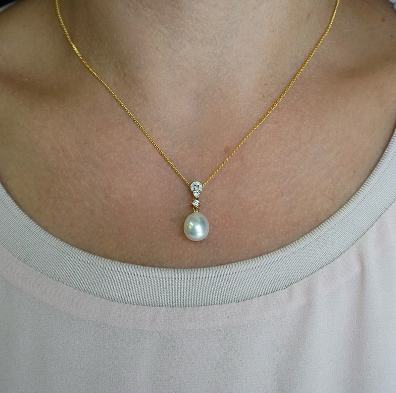 South Sea Pearl and Diamond Pendant