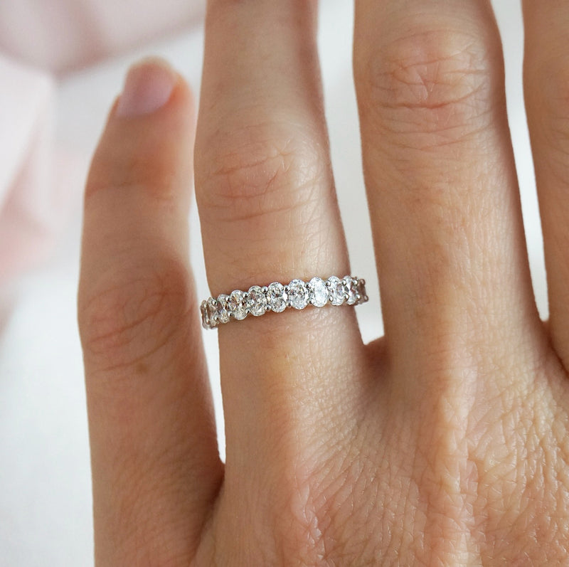 White Gold Oval Diamond Wedding Ring