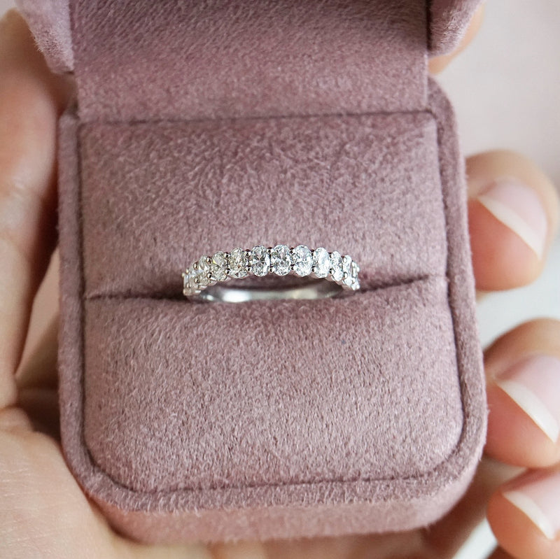 White Gold Oval Diamond Wedding Ring