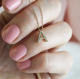 Diamond Initial Pendant & Chain