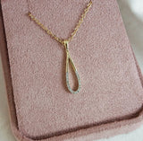 Open Teardrop Diamond Pendant