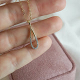 Open Teardrop Diamond Pendant