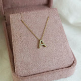 Diamond Initial Pendant & Chain