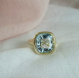 Aquamarine Cocktail Dress Ring