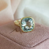 Aquamarine Cocktail Dress Ring