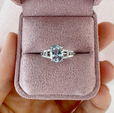 Aquamarine and Diamond Ring