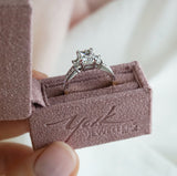 Trilogy Ring with Radiant, Trapezoid & Princess Cut Diamonds