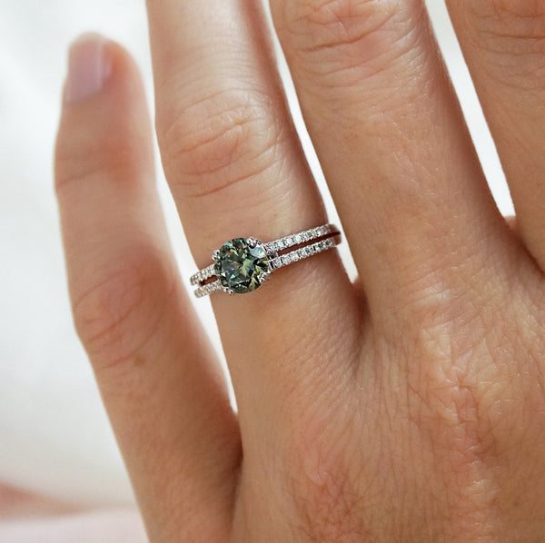 White Gold and Sapphire Ring