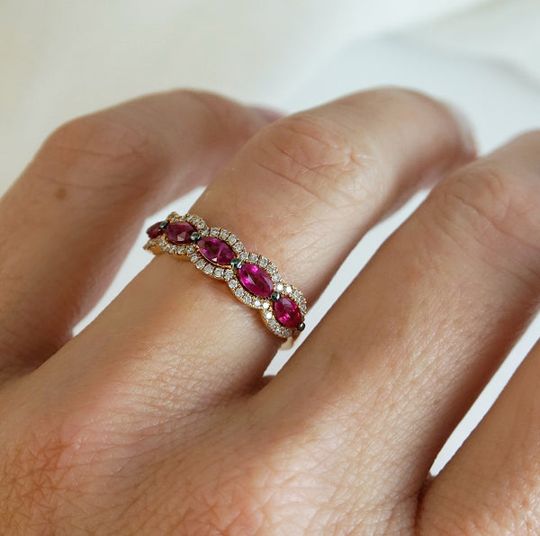 Ruby & Diamond Anniversary Ring