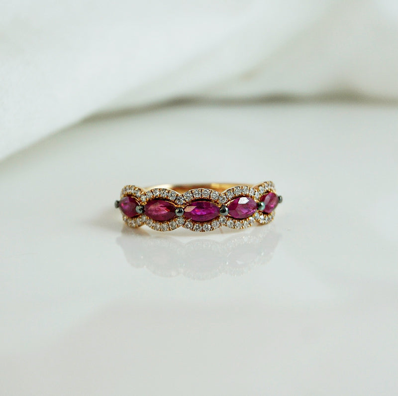 Ruby & Diamond Anniversary Ring