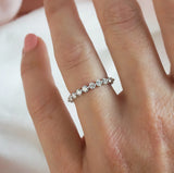 White Gold Claw Set Wedding Ring