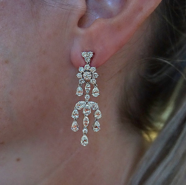 Glamour Diamond Earrings in 18ct White Gold