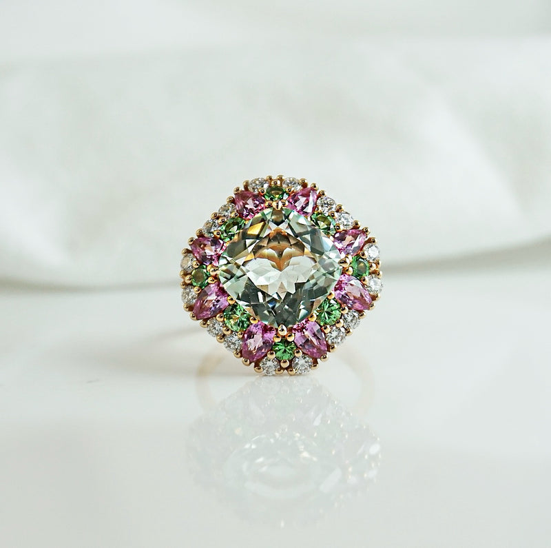 Marie Antionette Green Quartz Ring