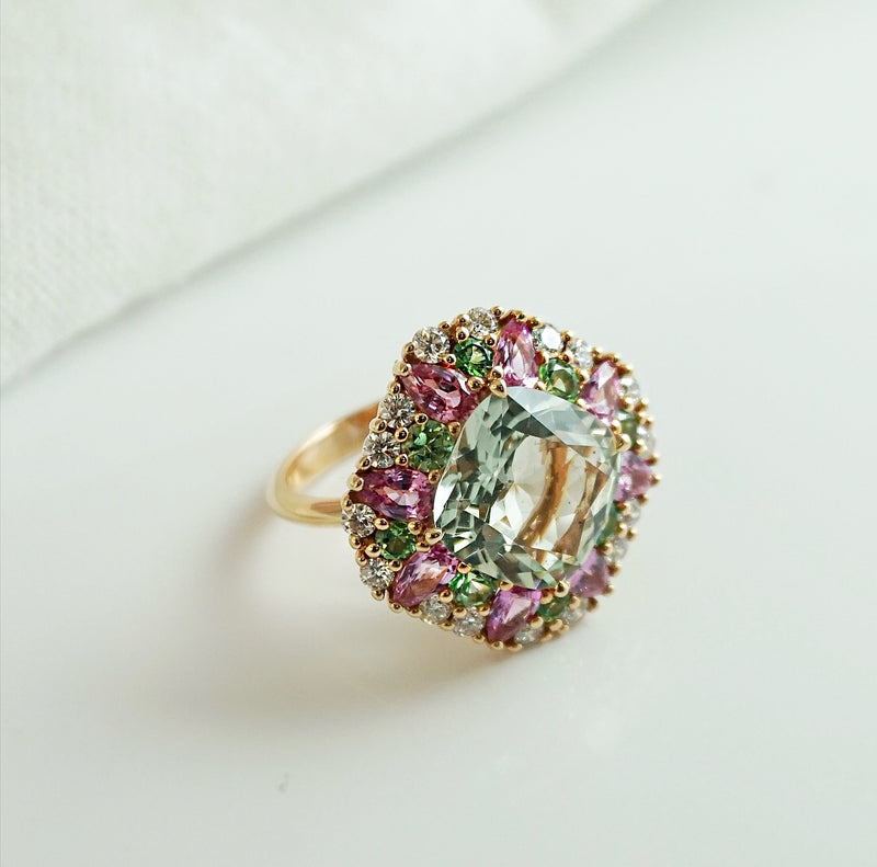 Marie Antionette Green Quartz Ring