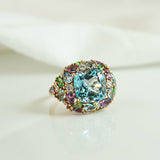 Marie Antionette Blue Topaz Ring