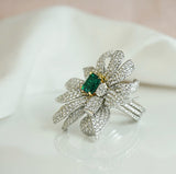 Trilogy Transformer Emerald and Diamond Ring