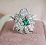 Trilogy Transformer Emerald and Diamond Ring