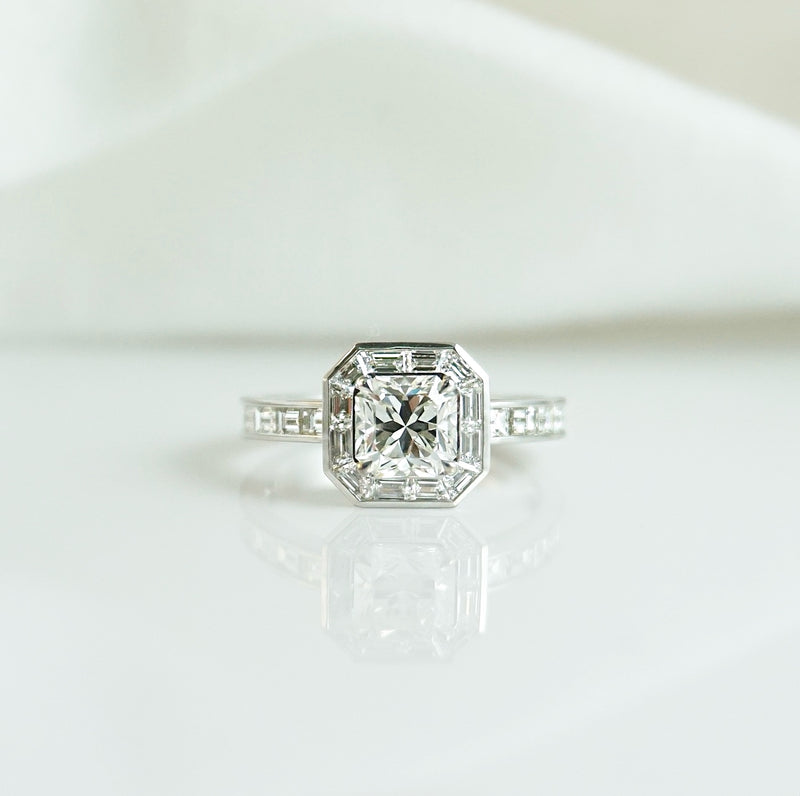 Mixed Cut Diamond Engagement Ring