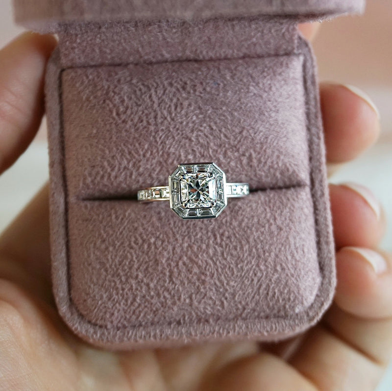 Mixed Cut Diamond Engagement Ring