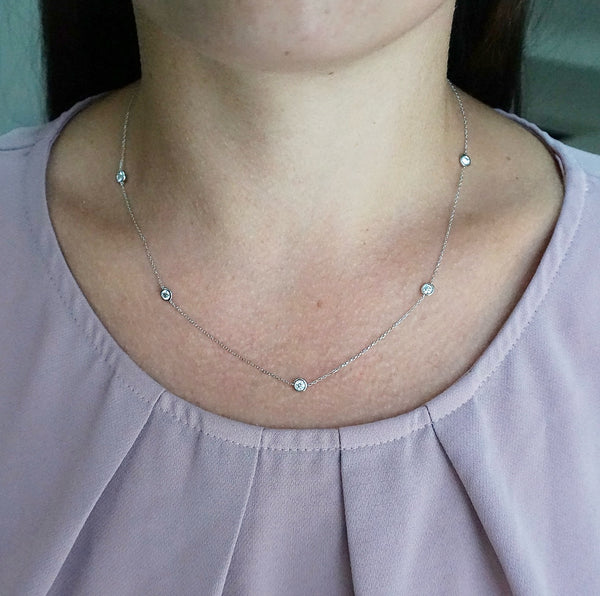 Diamonds By The Yard Necklace-White Gold