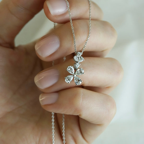 Diamond Flower Pendant